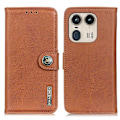 Miniatyrbild 1 av 6: KHAZNEH Motorola Edge 50 Ultra 5G Läder Fodral Brun