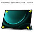 Miniatyrbild 4 av 6: Galaxy Tab S9 FE Plus Fodral Tri-Fold Läder Peach Blossom