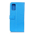 Miniatyrbild 3 av 5: Xiaomi Mi 10T / 10T Pro - Litchi Läder Fodral - Blå Blue Blå