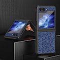 Miniatyrbild 2 av 6: Samsung Galaxy Z Flip 5 Skal Litchi Läder Safirblå
