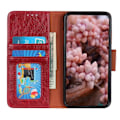 Miniatyrbild 4 av 6: iPhone 15 Pro Max Fodral Läder Nappa Textur Röd