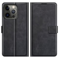 Miniatyrbild 1 av 6: iPhone 13 Pro Max - Solid Slim Läder Fodral - Svart