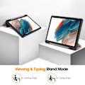 Miniatyrbild 4 av 6: Samsung Galaxy Tab A9 Plus Fodral Tri-Fold Pennhållare Roséguld
