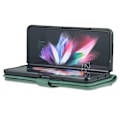 Miniatyrbild 3 av 6: AZNS Galaxy Z Fold 5 Fodral Läder Grön