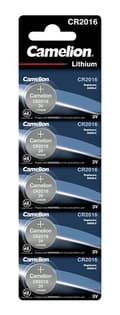 CR2016 Batteri 5-pack Litium Knappcell Camelion Silver