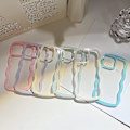 Miniatyrbild 5 av 5: Compatible with iPhone 13 Case, Cute Wavy Pattern Clear Case, Transparent Soft Silicone TPU Bumper Protective Phone Cover