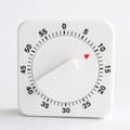 Wind-up Kitchen Timer, 60 Minutes, White