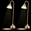 2-pakning miniatyr dukkehuslamper for dukkehusinteriør og bordbelysning