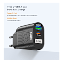 Miniatyrbild 7 av 11: USA/EU/UK/KR 65W GaN-laddare för QC 3.0 USB PD väggladdare Typ C USB snabbladdare för bärbar dator Power Bank-adapter Black - US