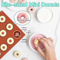 Miniatyrbillede 3 af 5: Silikone Mini Donutform, 18 Huller - Donutbageform, Muffinform, Kageform, Småkageform