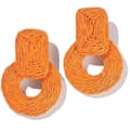 Pikkukuva 1 / 4: Statement Raffia -korvakorut Söpöt Boho-korvakorut Rattan Riippuvat korvakorut