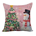 Pikkukuva 5 / 5: 5 kpl Merry Christmas -koristetyynynpäälliset Kotiin Olohuoneen Sänkyyn Sopaan Autoon Neliö 18 x 18 tuumaa
