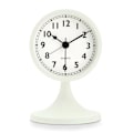 Miniatyrbild 1 av 5: Klassisk väckarklocka i metall, tyst väckarklocka liten analog bordsklocka för sängbord, sovrum, kontor white