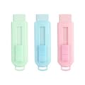 3-pack infällbara suddgummin med klickfunktion i 3 färger