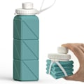 Miniatyrbild 1 av 5: Foldable Drinking Water Bottle 610ml, Portable Silicone Water Bottle, Collapsible Drinking Water Container, Lightweight, Reusable blue