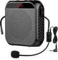 Portable Voice Amplifier with Wired Microphone Headset Rechargeable Speaker (Black) (Free Shipping)