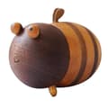Toothpick Holder Large Capacity Easy Access Hole Design Wooden Bee-shaped Toothpick Holder Friend Gift