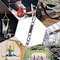 Miniatyrbild 3 av 5: Fjäder för Hängstol, med 2 Karbinhakar & 360° Vridkrok, Lastkapacitet 250 kg för Hängstol, Hängmatta, Yoga, m.m.