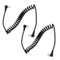 Miniatyrbillede 6 af 8: 2 stk. kamerablitz synkroniserings-PC-kabel han til han Speedlite spiralkabel universal type til studievideo