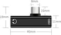 Miniatyrbillede 5 af 5: USB C til 3.5mm Lydadapter, USB C Hovedtelefonadapter Lyd USB Type C 2 i 1 Opladningskabel 3.5mm AUX-stik til Huawei Xiaomi