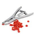 Elastisk kastrationstång i rostfritt stål för nötkreatur, grisar och får, 100 gummiringar, 21,5 cm silver