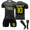 Miniatyrbild 1 av 3: 2023 Paris Saint-Germain Neymar jR #10 Fjärde tröja Kit för barn Vuxna 24(130-140CM)