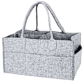Miniatyrbild 1 av 5: Changing Bag Foldable Baby Diaper Caddy Organizer, Portable Nursery Storage Basket with Replaceable Compartments (Light Grey)