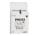 Vintage Retro Väggmonterad Brevlåda - Brev Post Tidningslåda Vit White