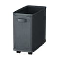 Slim Laundry Basket with Wheels Large Capacity Strong Load-Bearing Foldable Design Dirty Clothes Hamper Dark Grey
