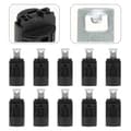 Miniatyrbillede 3 af 3: 10 stk E14 Lampeholder Lysestageholder LED E14 Krystal Lampeholder