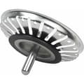Miniatyrbillede 4 af 5: Afløbsfilter i rustfrit stål til køkkenvask, afløbskurv i rustfrit stål, afløbsfilter til køkkenvask (diameter: 84 mm)