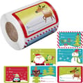 500 Pcs Self-Adhesive Christmas Labels with Christmas Motifs