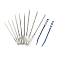 9 Pieces Large Eye Blunt Needles + 2 Pieces Curved Needles for Yarn Sewing and Darning