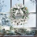 Silver Warmiehomy Christmas Wreath 30cm Artificial Door Wreath