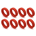 Pikkukuva 1 / 10: 8 kpl/setti Matkatavaroiden pyörän suojukset Matkalaukun pyörät Suoja Punainen Red 8Pcs-8Pcs