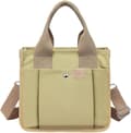 Leinwand tygväska shopping crossbody-väska med grepp khaki - Khaki