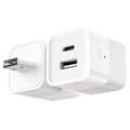 Miniatyrbilde 1 av 5: MG-SPQ100 Trådløs WiFi USB-strømadapter til USB+Type-C ladeadapter Tuya Smart App fjernkontrollbryter Hvit White