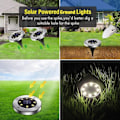 Miniatyrbillede 4 af 5: Solcellelamper til udendørs 8 LED, solcelle havegulvlampe, udendørs gulvlampe havelamper Ip65 (8 varm hvid)