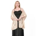 Dam Satin Silk Sjal och Cape 200*70CM - Champagne-guld