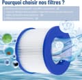 Miniatyrbillede 3 af 5: Indskrunings-spafilter, filterpatron til Clever Spa, 75 x 100 mm filter, filterpatron til spa. (4)