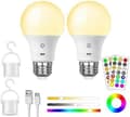 Miniatyrbild 1 av 5: Rechargeable Lamp with Remote Control, 8W Smart RGB Color Changing Bulb, 9+3 Color Temperatures, E27 LED Dimmable Touch Control Lights W [DB]