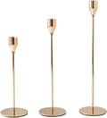 Miniatyrbillede 1 af 5: 3 Lysestage Lysestage Guld Moderne Stående Lysestage af