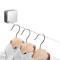Miniatyrbillede 4 af 5: Udtrækkelig tørresnor, vægmonteret rustfrit stålreb uden boring sort