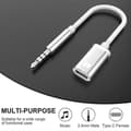 Miniatyrbillede 4 af 5: 3,5 mm han til Type C hun lydkabel, analog lydstik hovedtelefon lydadapter til MP3-afspiller