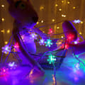 Miniatyrbild 5 av 5: Snowflake light string LED small colorful lights star light battery box flashing light string warm color-6 meters 40 lights battery model