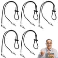 Adjustable Napkin Clip, Black Adjustable Bib Clip - 5 Pcs
