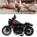 Miniatyrbillede 6 af 8: Elektrisk motorcykelmodel legetøj i legering med lysmusik til børn Børnegave (sort)