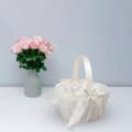 Miniatyrbild 3 av 5: Wedding Flower Basket Romantic Portable White Western Wedding Decorative Basket Storage Basket for Ceremony Easter Celebration
