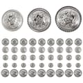 Miniatyrbilde 1 av 4: 50 stk DIY-knapper Vintage-knapper Antikke knapper Metallknapper Draktsknapper