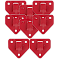 Pikkukuva 2 / 2: 8 kpl Seinään asennettava palosammutinkoukku, raskaan käytön palosammuttimen kiinnike, pidike, punainen Red 6.2X6.2cm